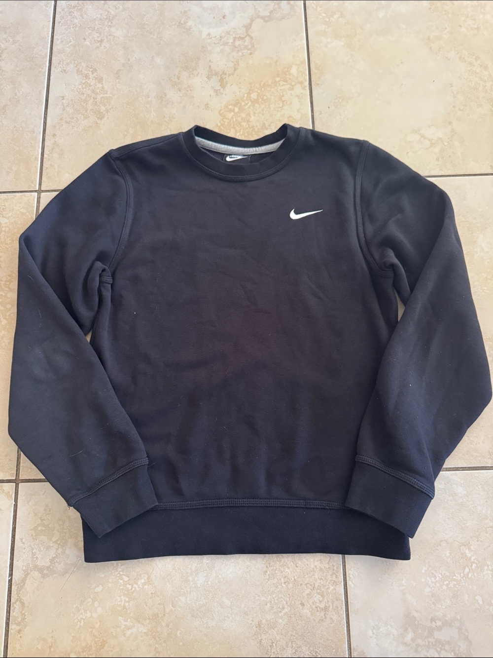Nike Black Crewneck Sweatshirt with White Swoosh